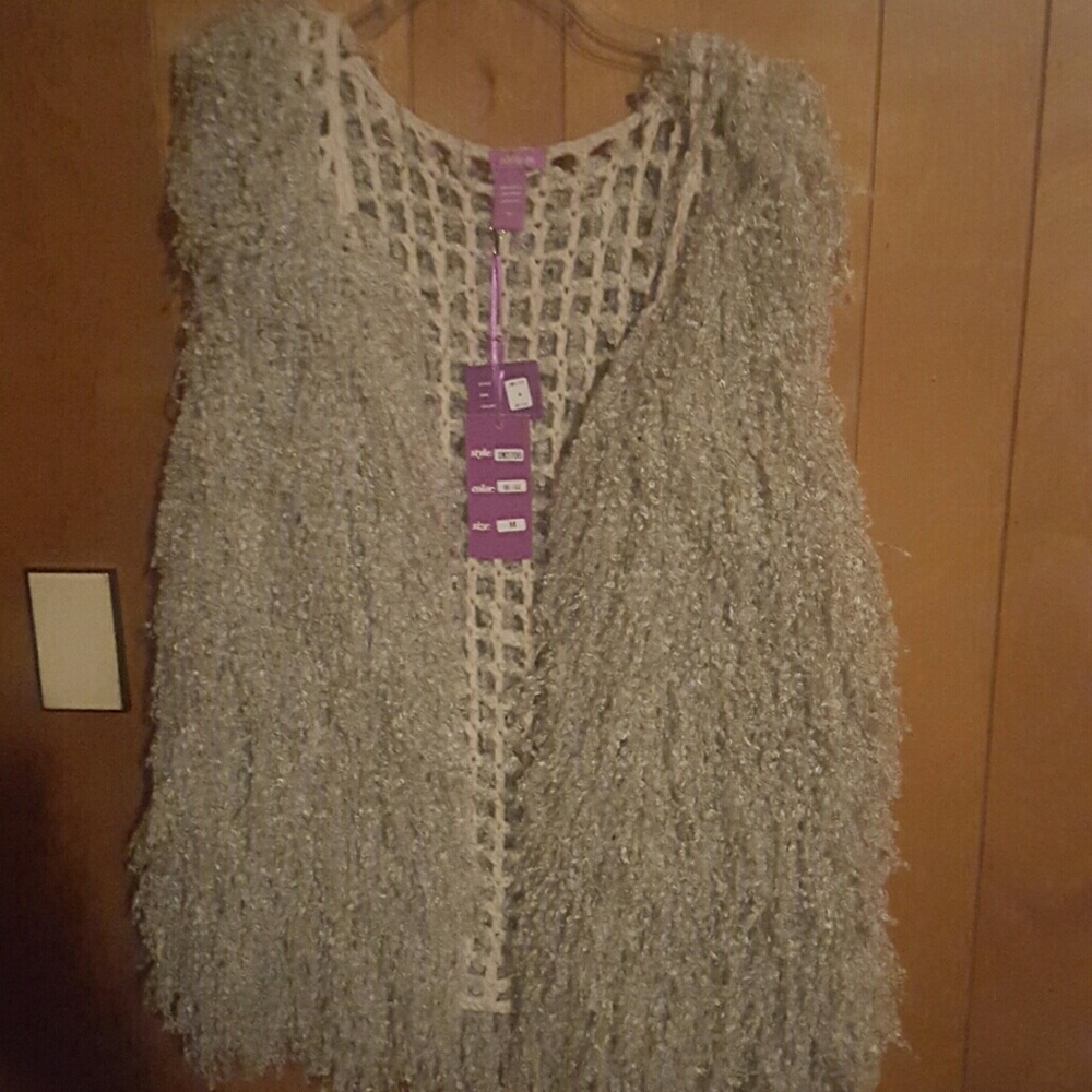 Wool frindged vest